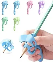 YZEASYPINK 6PCS Pencil Grips for Kids Handwriting 5 Fingers Toddlers Pencil Grip Pencil Holder for preschooler 2-4 Years learning to Write for Children's Training Pen Holding Posture Correction Tools