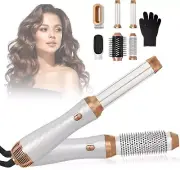 6-in-1 Multifunctional Hair Styling Set: Ionic Volumizing Brush, Curling Wand