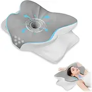 Cervical Pillow for Neck Pain Relief,Ergonomic Memory Foam Pillow for Side,Back & Stomach Sleepers,Orthopedic Contour Design with Cooling Pillowcase for Optimal Support & Comfort