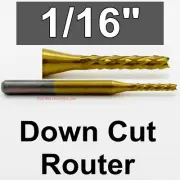 1/16" x.400" LOC Down Cut Router - Diamond Flutes - Titanium Carbide cnc R177