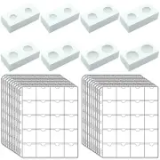 400 PCS Cardboard Coin Flips with 20 Sheets Coin Pocket Pages, 8 Assorted Siz...