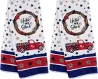 United We Stand Red White and Blue 4TH Of July Patriotic Kitchen Towel 2 Pack