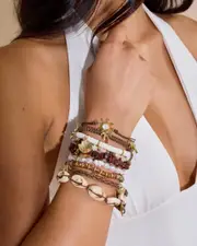 [Karyn In LA] Karyn In LA Women's Maldives Bracelet Pack in Chocolate/Gold One Size Chocolate/Gold