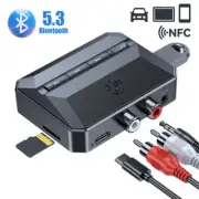 Car NFC Bluetooth 5.3 Audio Receiver with 3.5mm AUX RCA USB U-Disk/TF Stereo