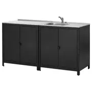 GRILLSKÄR kitchen sink unit/cabinet, outdoor, stainless steel, 172x61 cm