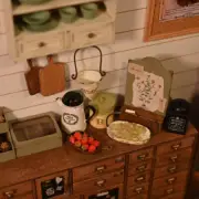 1:12 Scale Vintage Accessories Desktop Billboard Dollhouse Miniatures Unfinished
