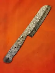 ALABAMA DAMASCUS STEEL BILLET BLADE BLANK, KNIFE MAKING SUPPLIES - 9" OAL