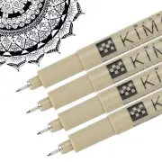 Micro Pen, 4Pcs 0.25mm Fine Point Drawing Pens Waterproof FineLiner, Black