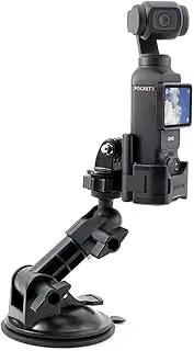 MAXCAM Suction Cup Compatible for DJI Osmo Pocket 3, Car Windshield Window Vehicle Boat Camera Holder for DJI Osmo Pocket 3 Suction Cup Mount Windshield Mount
