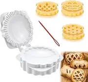 Arvintas Mini Pie Plate, Dough Press Pocket Pie Molds, Waffle Pie Maker, One Press Hand Pie Maker for Halloween Christmas Various Themed Party Potluck