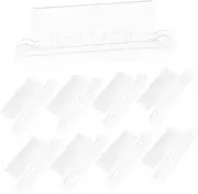 HONMEET 50pcs Plastic Hanging Folder Tabs Insertable Labels for File Folders Decorative Tab Holders for Organizing Documents