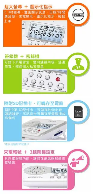 TECO 東元數位答錄 密錄機XYFXC701 SD記憶卡 可電腦備份