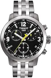 [Tissot] Men's PRC 200 Chronograph 316L Stainless Steel case Swiss Quartz Watch Strap, Grey, 19 (Model: T0554171105700), Grey, Quartz Watch,Chronograph,Quartz Movement