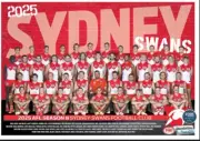 2025 Sydney swans AFL FOOTBALL TEAM POSTER,BARGAIN,1