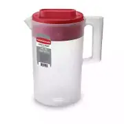 Rubbermaid Simply Pour Clear/Red Pitcher Plastic 1 gal