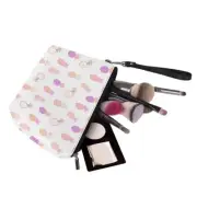 Colorful Full Print Pineapple Portable Large Travel PU Leather Makeup Pouch