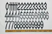 Lot of 44 ~ Various 0-9 4" House Apartment Mailbox Numbers Black Plastic NEW!
