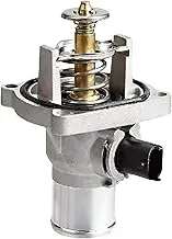 Precision Engine Cooling Thermostat with Sensor Housing Assembly, Replacement Part for Car or Truck Radiators, Controls Oil and Water Temperature Flow, Silver, 1 Piece