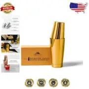 Expert Gold Boston Shaker Set - 18oz Stainless Steel Bar Tools for Bartenders