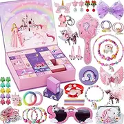 Girls Advent Calendar 2022 - Unicorn Gifts for Girls 24 Days Surprise Gift Box Funny Christmas Countdown Calendar for Teen Girl Kid Xmas Gift Basket with Hair Accessories Jewelry Sunglasses Coin Purse