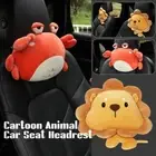 Crab Lion Plush Car Neck Pillow Short Plush Car Waist Cushion Car Accessorie