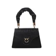 Women Pleated Handle Totes Bags Lattice Pattern PU Crossbody Shoulder Handbag Fashion Exquisite Shopping Bag