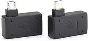 OTG Adapter, 90 Right + Left Angle USB Port Adapter, Micro OTG, 2 Pack Compatible with Firestick 2nd Gen, 3rd Gen and 4K, Android Smartphones, Tablets, Rii, Logitech Keyboards, Nintendo, SNES, NES