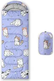 HOSIMA Sleeping Bags for Boys Girls Kids,Unicorn Printed Lightweight Warm Portable Outdoor Indoor Waterproof Cold Resistant Sleeping Bag for Camping Hiking