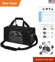 Pet Carrier Oxford Small Medium Cats Dogs Ventilation Lock Zippers Travel