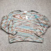 ANTRHROPOLOGIE Sweater Women Small Oversized Space Dyed Pullover Knit Casual