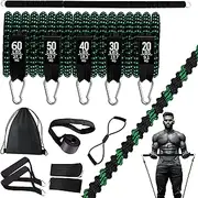 Pilates Bar Kit with Resistance Bands(200lbs), Durable Pilates Bar Kit for Men Women, Portable Pilates Equipment for Home Workouts