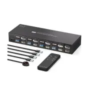 HDMI+Displayport KVM Switch 2 Monitors 4 Computers 4K@60Hz HDMI KVM Switch Du...