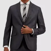 $395 Kenneth Cole Men's Gray Slim-Fit 2-Piece Suit Jacket Pants Size 40R