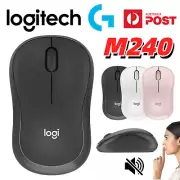 LOGITECH Wireless Mouse M240 Silent 2.4GHz Optical Slim Mice Laptop USB Receiver