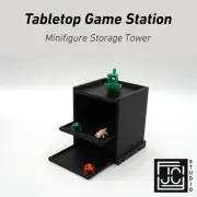 Minifigure Storage Tower Tabletop Game Station Modular Add-On Game Organizer