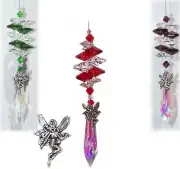5 Fairy Crystal Suncatcher Gift, rainbow car mirror pendant prism suncatchers AU