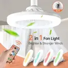 E27 Ceiling Fan With Remote Control LED Ceiling Lamp Smart Silent CeilingFan 30W