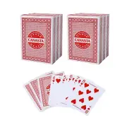 6-Dack Canasta Playing Cards with Point Values. Bonanza/Hand&Foot Card Game Set