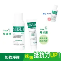 在飛比找momo購物網優惠-【SAUGELLA 賽吉兒】菁萃潔浴修護加強組