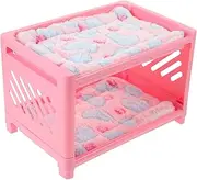 HOLIDYOYO Double-Layer Small Animal Bed Hamster Guinea Pig Hideout Pet Nest Bed for Chinchilla Rat Ferret Plush Plastic Easy to Clean Random Color