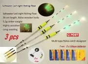 3 Floats Saltwater LED Electronic Night Fishing Garfish Yellow Tail Warehou