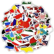 Country Flag Stickers - No Fading Tiny Country Flag Decals | Supplies Map Stickers for Books Laptops Tablets Cellphones Computers