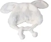 [Kopida] Winter Plush Hat 1PC Cute Fluffy Cartoon Rabbit Ear Plush Hat Women White Thickened Warm Soft Hat Fashion All-Match Autumn Winter Ear Protection Hat, Color, 4-5
