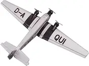 1/250 Scale WWII Germany Junkers Ju 52 Aircraft Model Alloy Die-Cast Fighting Airplane Souvenir for Home Decoration