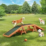 Pet Scene Dog Ramp Toy Pet Agility Equipment Obedience Training Equipment Obstacle Course Outdoor Play Walk Exercise Sports Wooden Arch Bridge