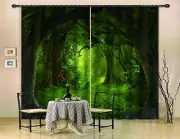 3D Green tree 3 Blockout Photo Curtain Printing Curtains Drapes Fabric Window AU