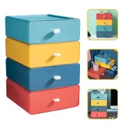 4 Pcs Desktop Storage Cabinet Organizer Small Drawers Bins Work Office