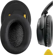 Geekria QuickFit Ear Pads for Bose QC45, QC35, QC35 ii, QC35 ii Gaming, QC15 QC25, AE2, AE2i, AE2w, SoundTrue, SoundLink AE, QCSE, New Quietcomfort Headphones Ear Cushions, Headset Earpads (Black)