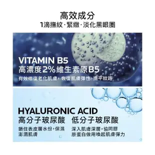 【理膚寶水】全新亮眼神器雙入組★B5彈潤修復多效撫紋眼部精華 15ml_B(B5冰珠/眼霜)