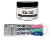 Distress Crayon Set #12 & Tim Holtz Distress Frosted Crystal Embossing Medium...